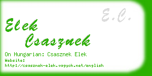 elek csasznek business card